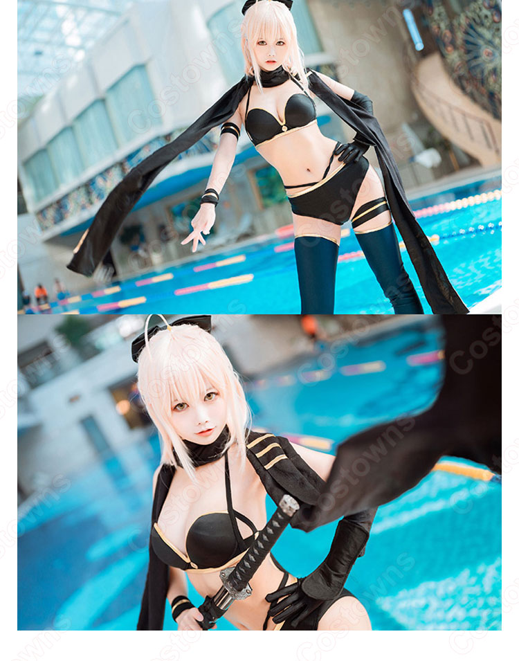 沖田総司 コスプレ衣装 【Fate Grand Order】 cosplay FGO アサシン 第一段階 水着-1