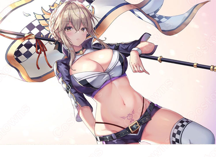 Fate FGO 黒セイバー レースクイーン コスプレ衣装 【Fate/Grand Order】 Saber アルトリア・ペンドラゴン(アーサー王) cosplay-1