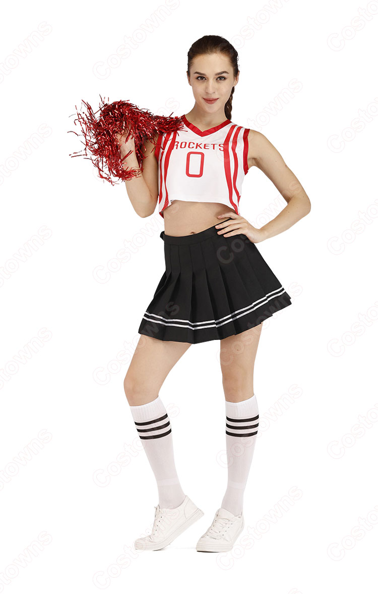 TWICE チアガール 衣装 韓国ファッション 衣装 バスケットチアガール服 ヘソ出し Tシャツ ミニスカート 上下セット 応援団 運動会 普段着 コスチューム 大人用-6