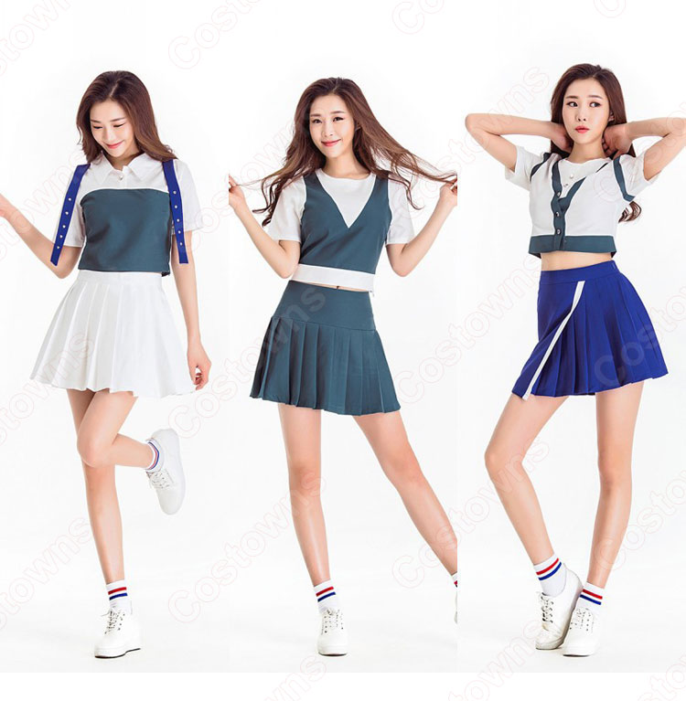 TWICE チアガール 衣装 韓国ファッション 衣装ユニフォーム 上下セット 可愛い アイドルスタイル 仮装 応援団 運動会 普段着 コスチューム 大人用-1