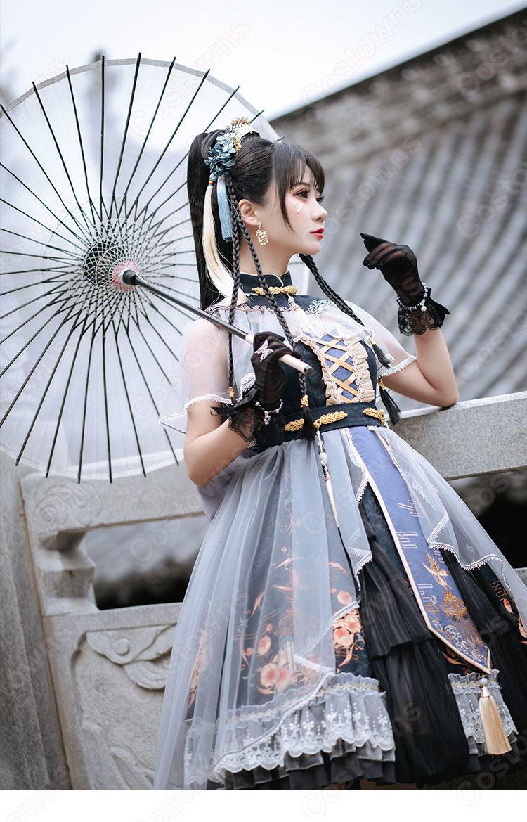 中華ロリータ（Lolita) 中華風 スカート チャイナ風ワンピース コスプレ衣装 学園祭 文化祭 日常着 Costowns
