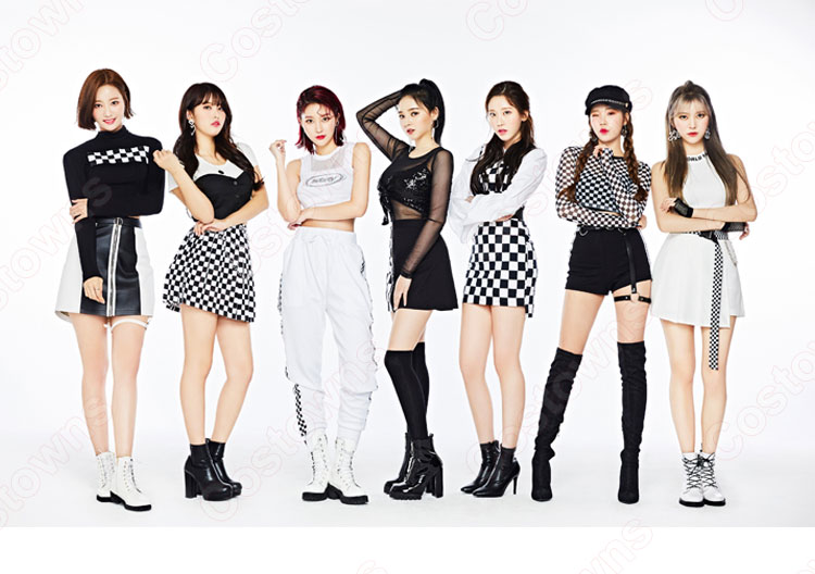 MOMOLAND(モモランド) アイン (Ahin) ジャズダンス衣装 「Show Me」 MVダンス服 韓国 アイドルスタイル トップス スカート セット コスプレ ダンス服-1