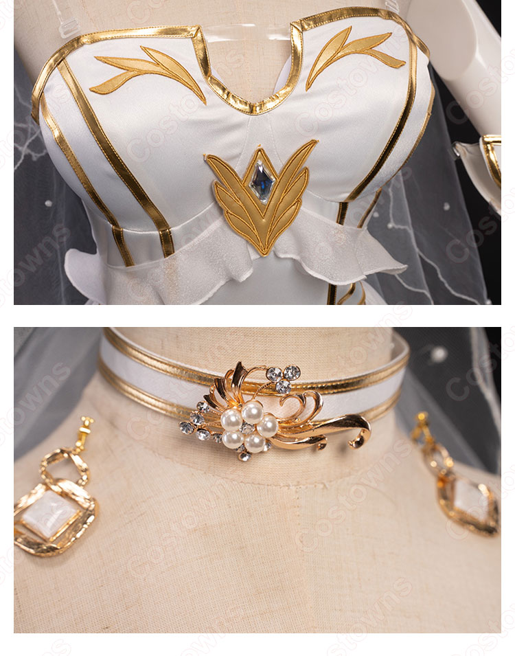 Fate FGO アルトリア・ペンドラゴン 花嫁 ドレス コスプレ衣装 『Fate/Grand Order』(フェイト・グランドオーダー) アーサー王 白スカート cosplay 仮装 変装-9