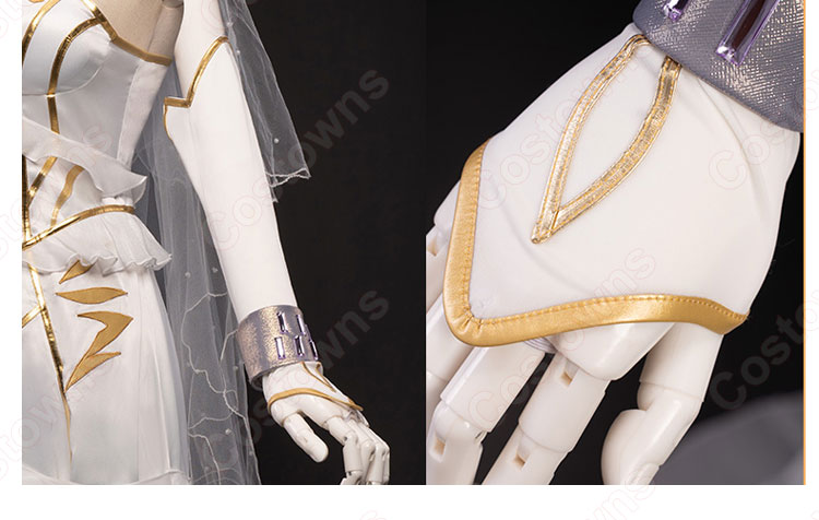 Fate FGO アルトリア・ペンドラゴン 花嫁 ドレス コスプレ衣装 『Fate/Grand Order』(フェイト・グランドオーダー) アーサー王 白スカート cosplay 仮装 変装-13
