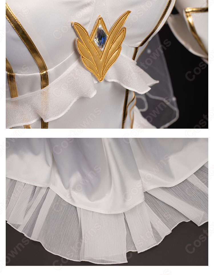 Fate FGO アルトリア・ペンドラゴン 花嫁 ドレス コスプレ衣装 『Fate/Grand Order』(フェイト・グランドオーダー) アーサー王 白スカート cosplay 仮装 変装-11