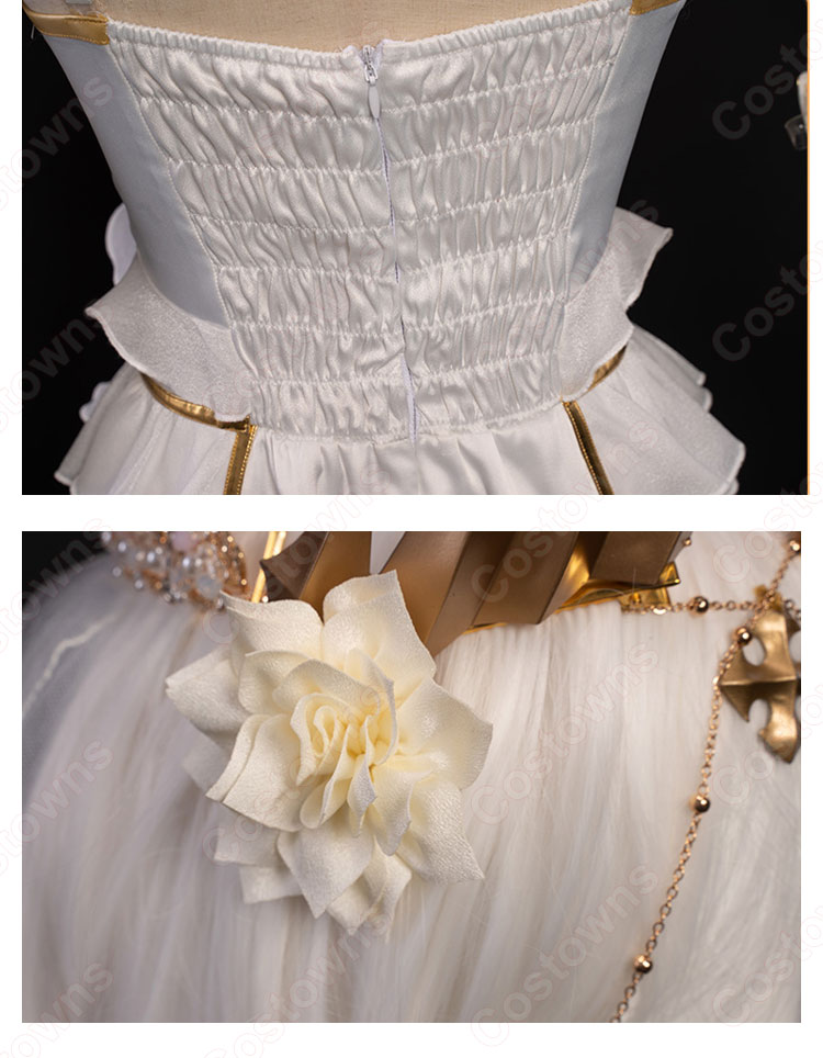 Fate FGO アルトリア・ペンドラゴン 花嫁 ドレス コスプレ衣装 『Fate/Grand Order』(フェイト・グランドオーダー) アーサー王 白スカート cosplay 仮装 変装-12