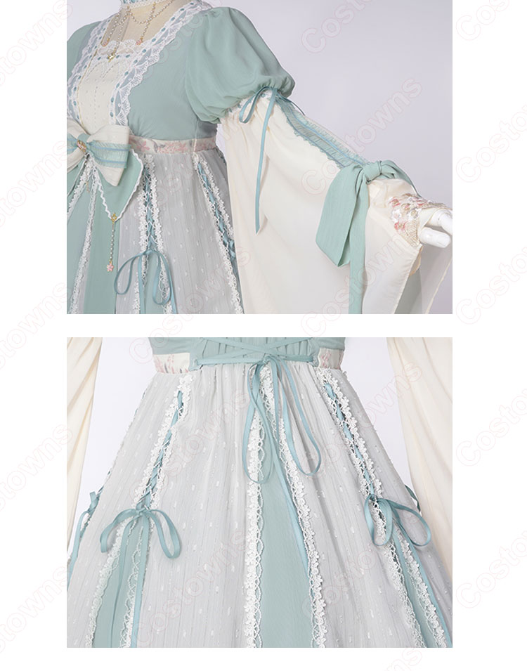 ロリータ ワンピース 漢服 コスプレ衣装 中華ロリータ チャイナ風スカート 学園祭 文化祭 日常着-8