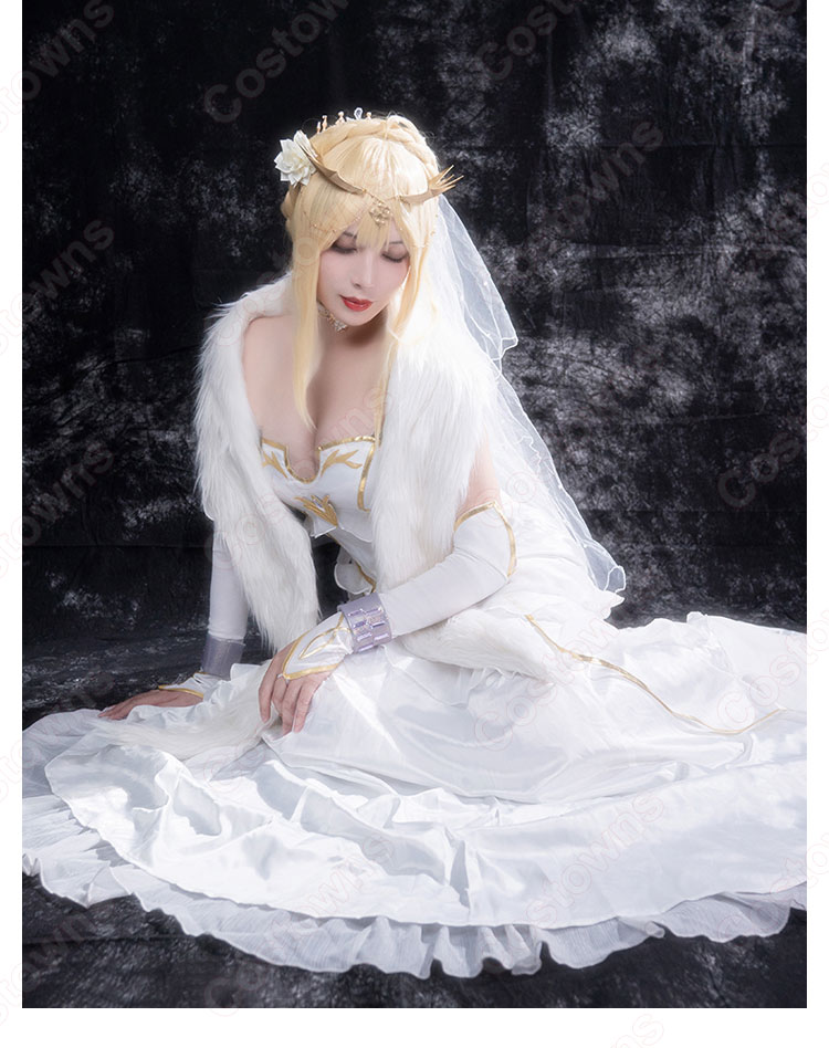 FGO アルトリア・ペンドラゴン 花嫁 ドレス コスプレ衣装 『Fate/Grand