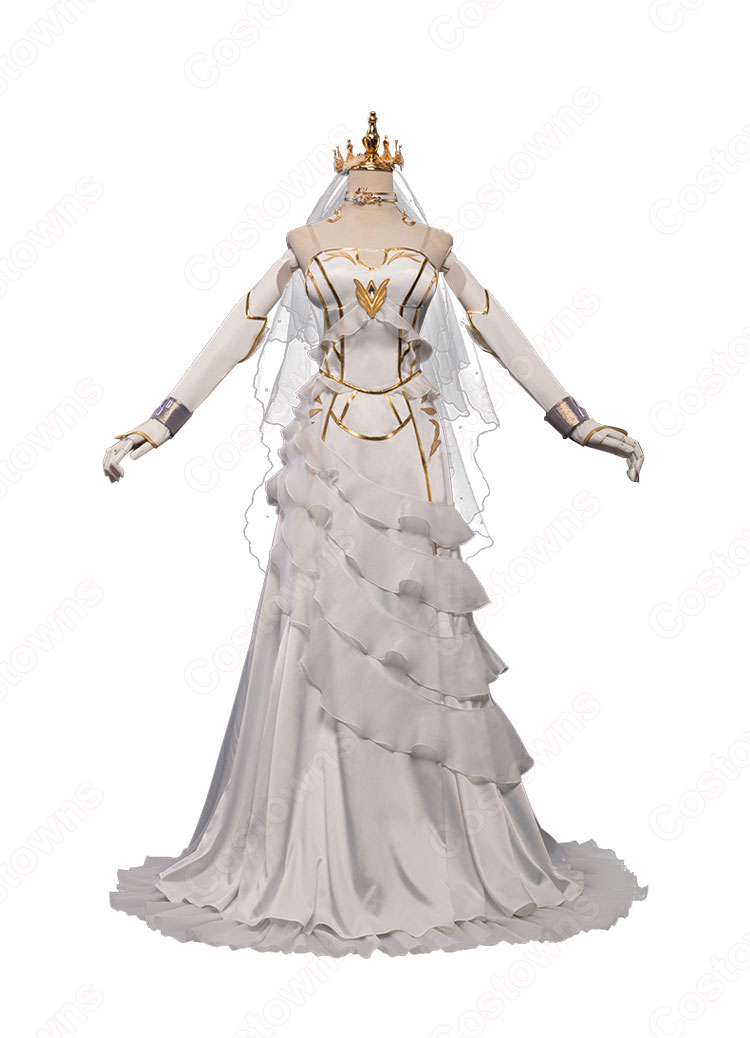 Fate FGO アルトリア・ペンドラゴン 花嫁 ドレス コスプレ衣装 『Fate/Grand Order』(フェイト・グランドオーダー) アーサー王 白スカート cosplay 仮装 変装-5