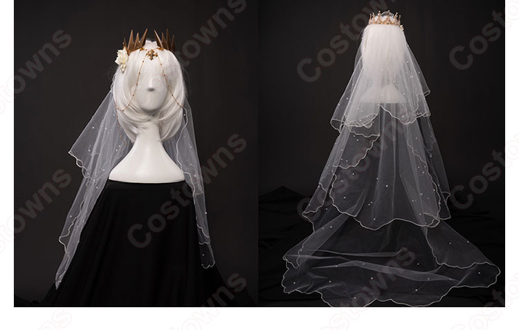 Fate FGO アルトリア・ペンドラゴン 花嫁 ドレス コスプレ衣装 『Fate/Grand Order』(フェイト・グランドオーダー) アーサー王 白スカート cosplay 仮装 変装-14