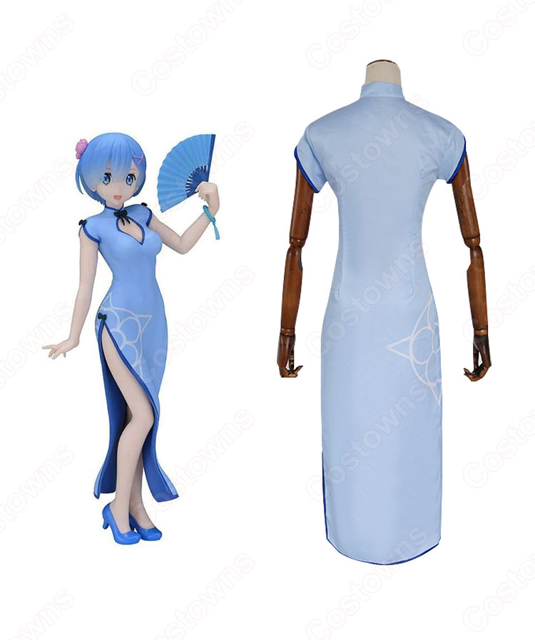 レム(リゼロ) チャイナ.ドレス コスプレ衣装 『Re:ゼロから始める異世界生活』中国風 cosplay 仮装 変装-7
