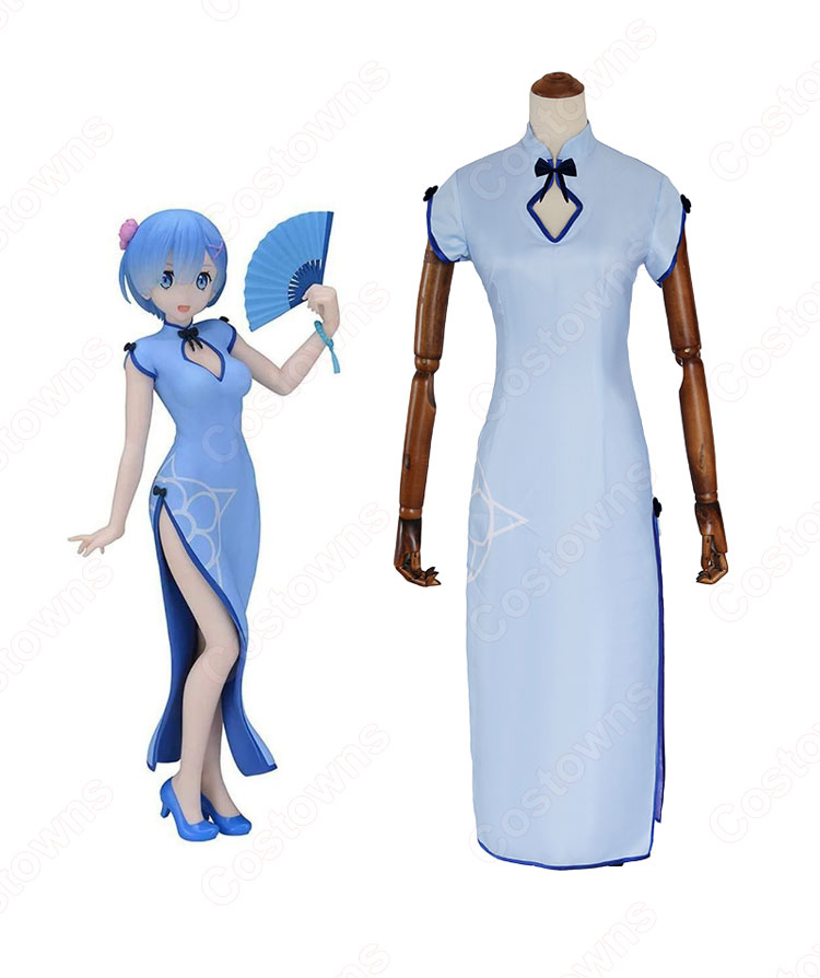 レム(リゼロ) チャイナ.ドレス コスプレ衣装 『Re:ゼロから始める異世界生活』中国風 cosplay 仮装 変装-6