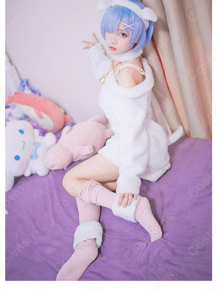 レム(リゼロ) 子ヤギ コスプレ衣装 『Re:ゼロから始める異世界生活(りぜろからはじめるいせかいせいかつ)』の登場人物の仮装 コスチューム-5