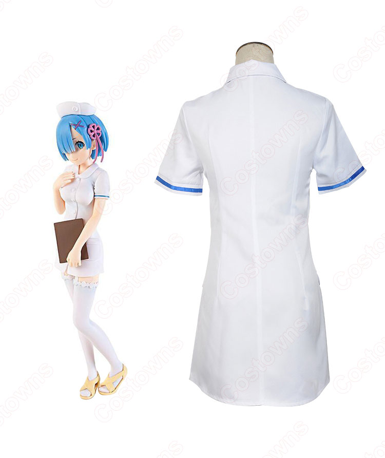 リゼロ ラム レム ナース コスプレ衣装『Re:ゼロから始める異世界生活（りぜろからはじめるいせかいせいかつ）』 看護師 ワンピース cosplay 仮装 変装-7