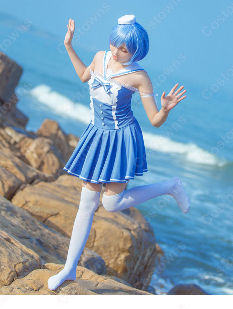リゼロ レム セーラー服 コスプレ衣装『Re:ゼロから始める異世界生活(りぜろからはじめるいせかいせいかつ)』 cosplay 仮装 変装-6