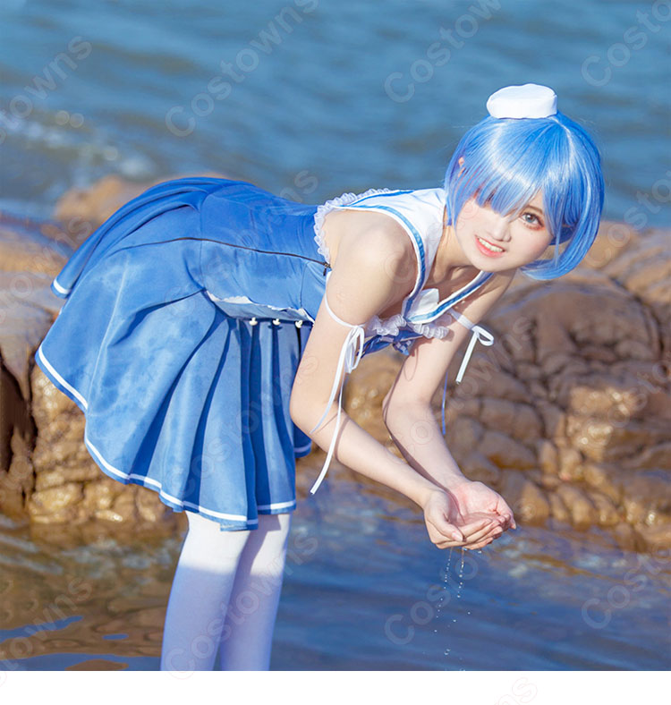 リゼロ レム セーラー服 コスプレ衣装『Re:ゼロから始める異世界生活(りぜろからはじめるいせかいせいかつ)』 cosplay 仮装 変装-5