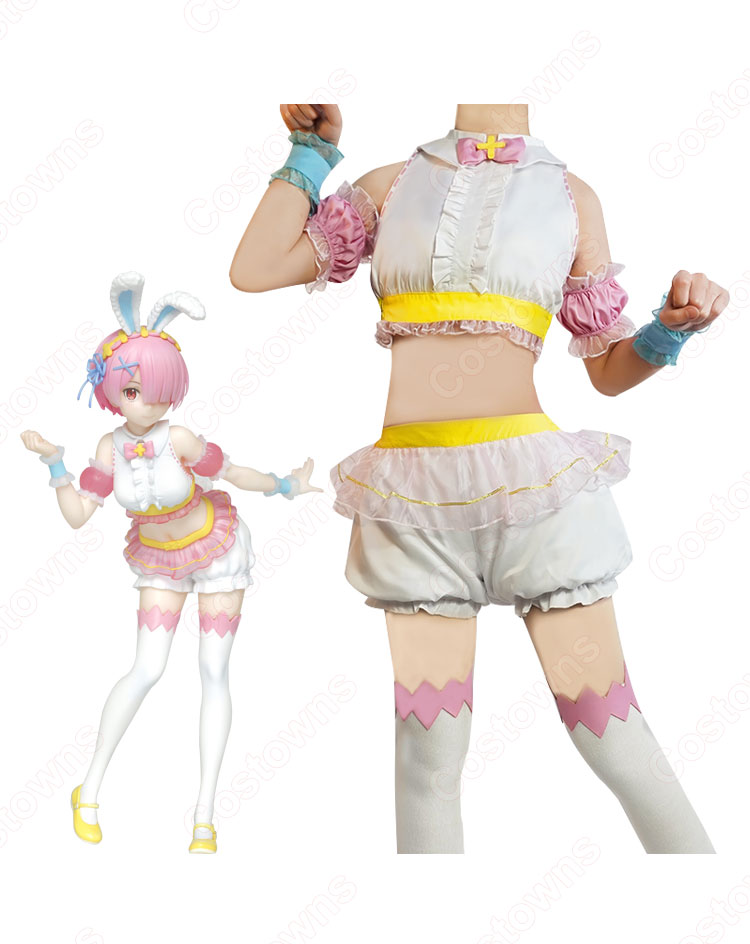リゼロ ラム＆レム イースター バニー コスプレ衣装【Re:ゼロから始める異世界生活】 cosplay 仮装 変装-1