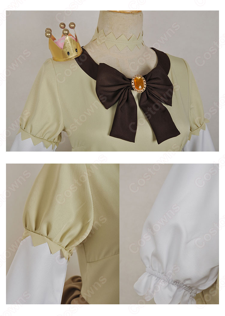 スーパーマリオ クリボー姫（くりぼーひめ） 擬人化 コスプレ衣装-6