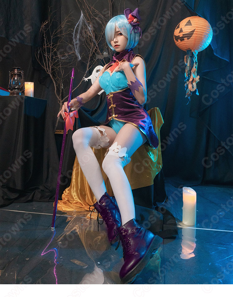 リゼロ レム マジシャン コスプレ衣装『Re:ゼロから始める異世界生活(りぜろからはじめるいせかいせいかつ)』奇術師 レザージャケット バニーガール cosplay 仮装 変装-4