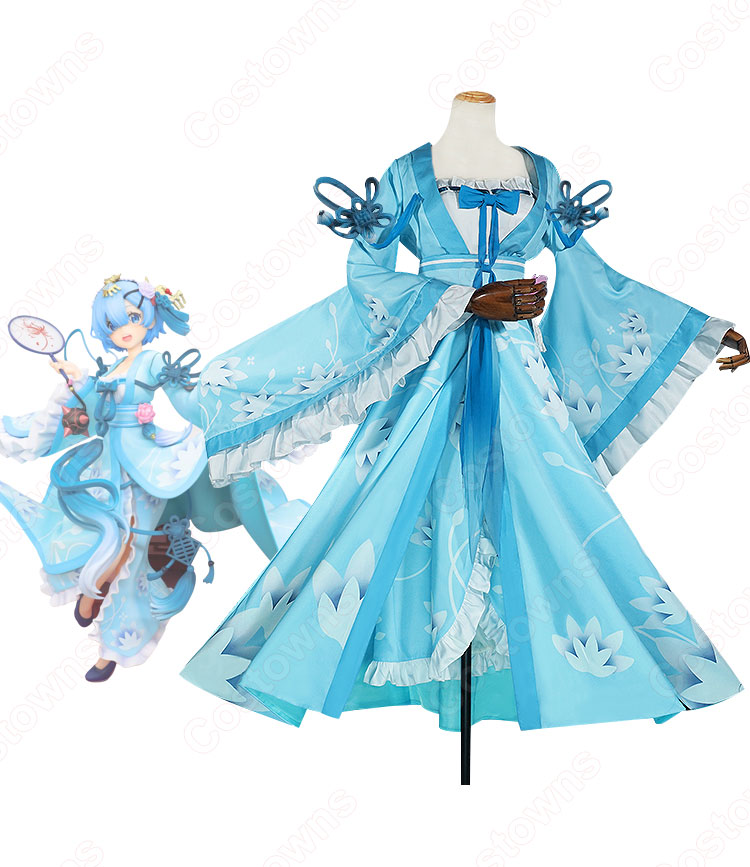 リゼロ レム 漢服 コスプレ衣装『Re:ゼロから始める異世界生活(りぜろからはじめるいせかいせいかつ)』 cosplay 仮装 変装-5