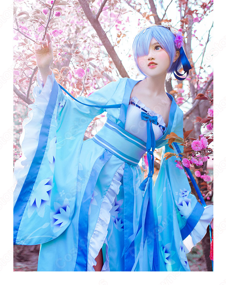 リゼロ レム 漢服 コスプレ衣装『Re:ゼロから始める異世界生活(りぜろからはじめるいせかいせいかつ)』 cosplay 仮装 変装-4