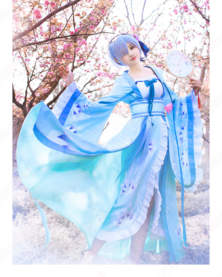 リゼロ レム 漢服 コスプレ衣装『Re:ゼロから始める異世界生活(りぜろからはじめるいせかいせいかつ)』 cosplay 仮装 変装-1
