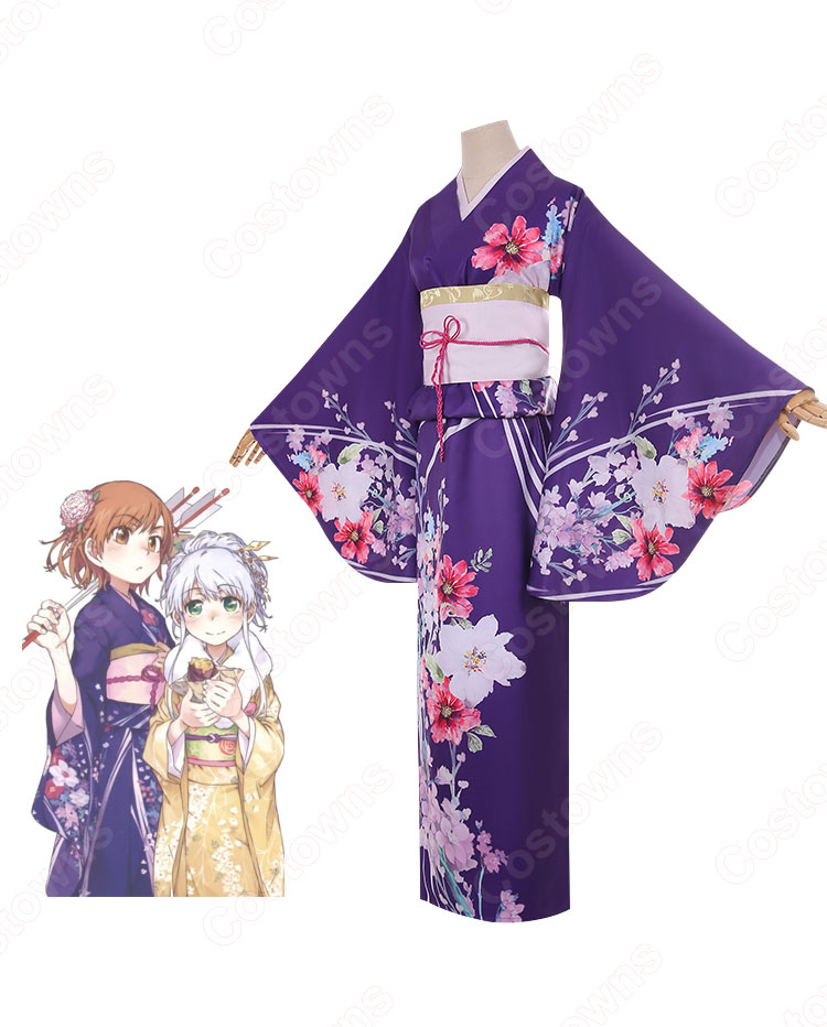 御坂 美琴(みさかみこと)新年 着物 コスプレ衣装 『とある魔術の禁書目録』『とある科学の超電磁砲(とあるかがくのレールガン)』 きもの cosplay 仮装 変装-3