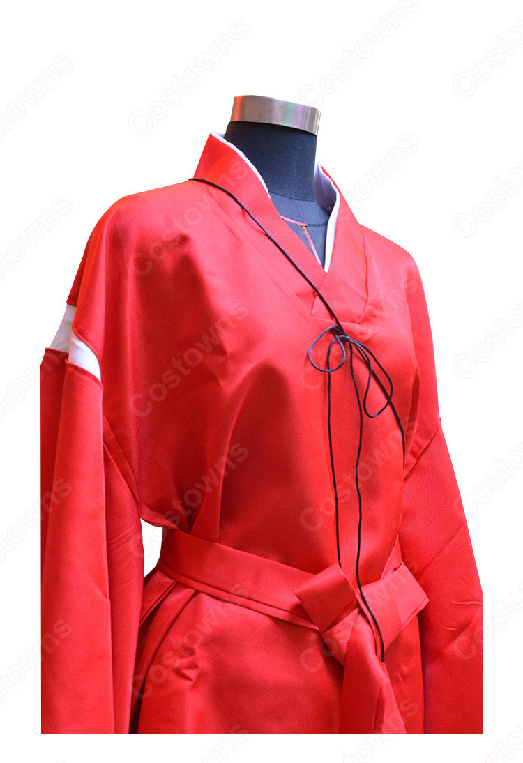 犬夜叉 着物 コスプレ衣装 『犬夜叉（いぬやしゃ）』赤 きもの cosplay 仮装 変装-4