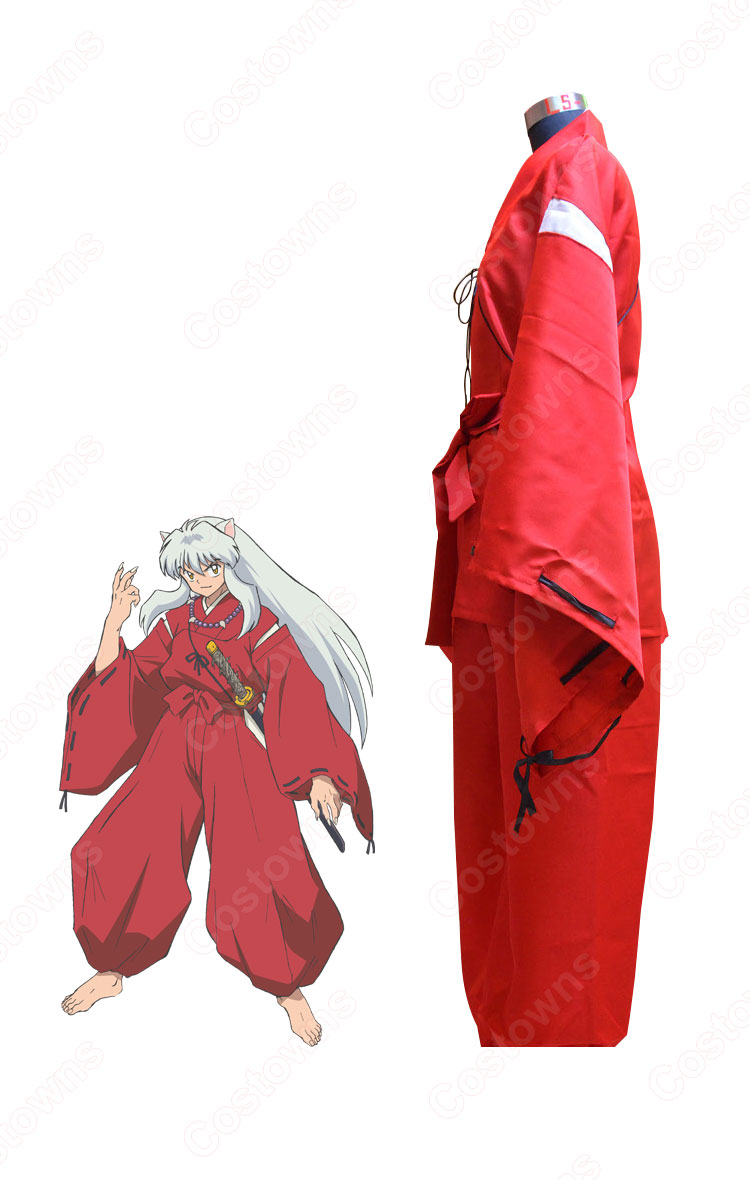 犬夜叉 着物 コスプレ衣装 『犬夜叉（いぬやしゃ）』赤 きもの cosplay 仮装 変装-2