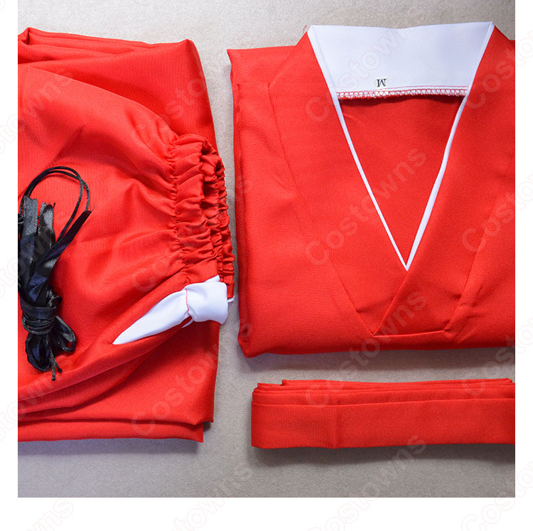 犬夜叉 着物 コスプレ衣装 『犬夜叉（いぬやしゃ）』赤 きもの cosplay 仮装 変装-6