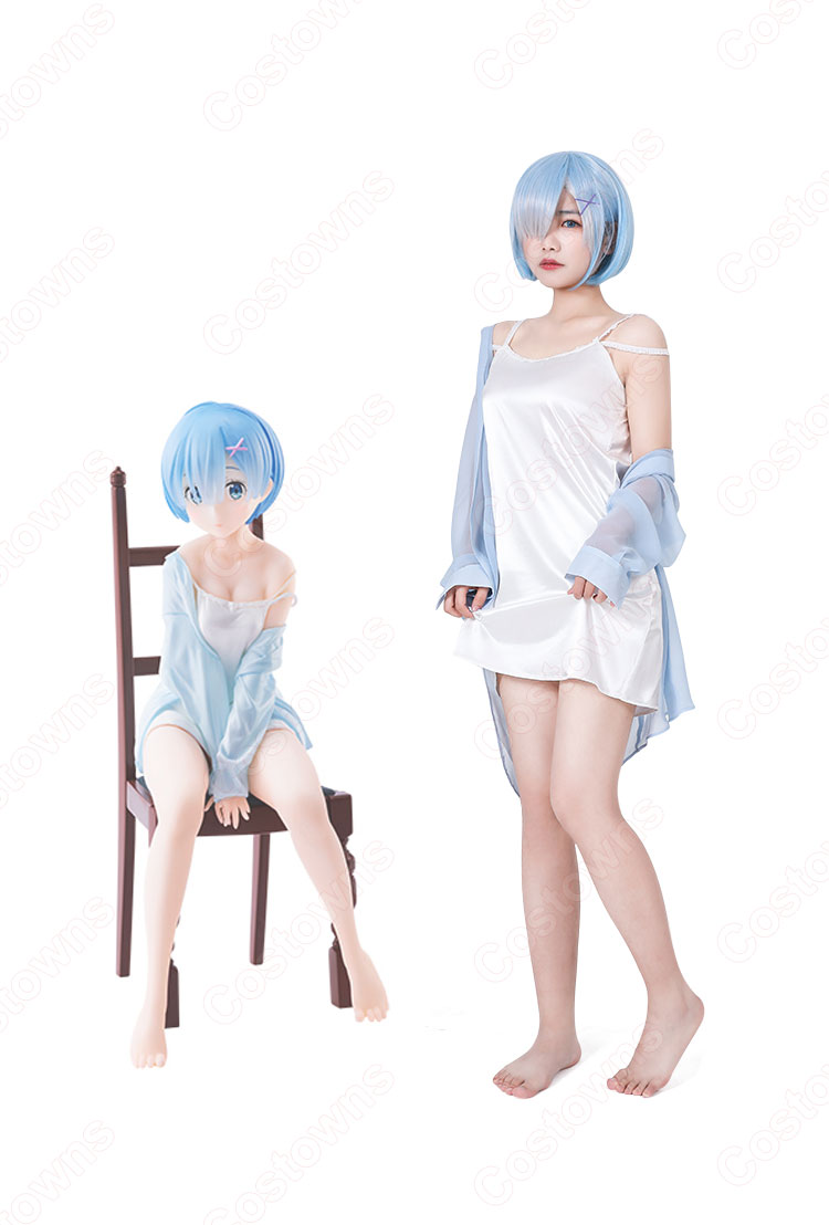 リゼロ レム パジャマ コスプレ衣装『Re:ゼロから始める異世界生活(りぜろからはじめるいせかいせいかつ)』 夏 キャミソール セクシー 可愛い cosplay 仮装 変装-2