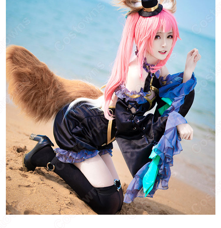 Fate 玉藻の前(たまものまえ) 漆黒の魔術服 コスプレ衣装『fate/EXTRA CCC』マジシャン cosplay 仮装 変装 -  Costowns