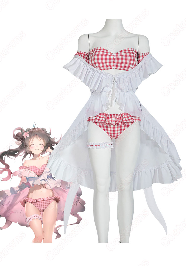 エイヤフィヤトラ 水着 コスプレ衣装 『アークナイツ/Arknights』 珊瑚海岸 夏 新コーデ cosplay 仮装 変装-2
