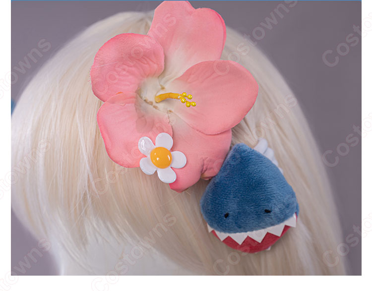 サメちゃん 夏 水着 コスプレ衣装 バーチャルYouTuber がうる・ぐら Gawr Gura cosplay 仮装 変装-8