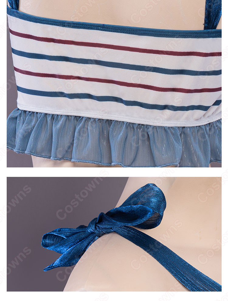 サメちゃん 夏 水着 コスプレ衣装 バーチャルYouTuber がうる・ぐら Gawr Gura cosplay 仮装 変装-6