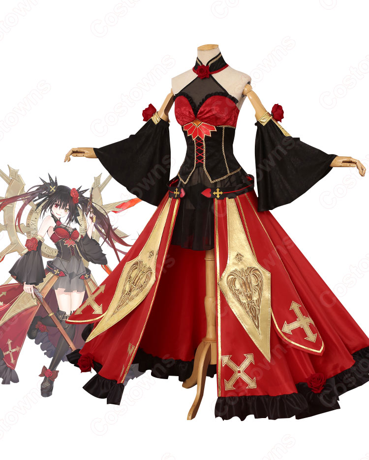 時崎狂三 デート・ア・バレット コスプレ 衣装 時崎狂三（ときさきくるみ） 赤 ドレス コスプレ衣装 『デート