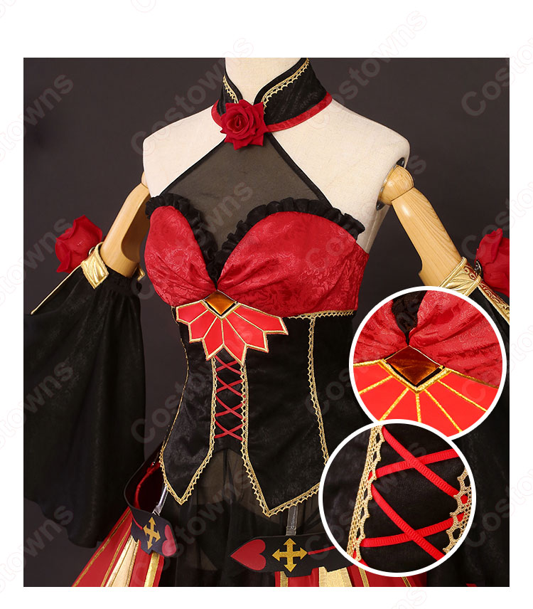 デアラ 時崎狂三 (ときさきくるみ) コスプレ衣装 『デート・ア・ライブ』スカーレット悪夢 cosplay 仮装 変装-11