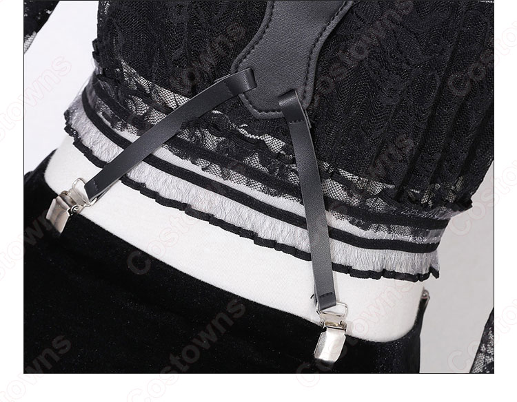 Jennie Kim(キム・ジェニ) ジャズダンス衣装 『BLACKPINK』So Hot ステージ衣装 韓国 アイドル 衣装 レース へそ出し 長袖 サロペットスカート セット セクシーな 社交ダンス 団体服 演出服-6