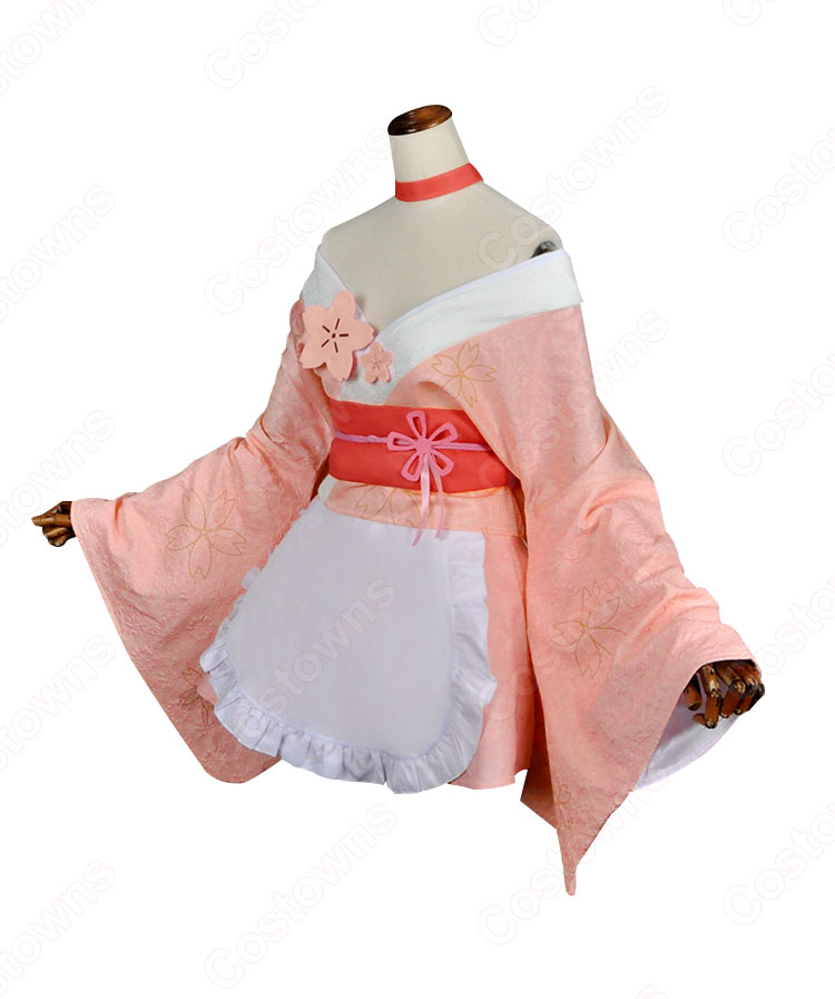 リゼロ レム オリジナル桜イメージ ver. コスプレ衣装『Re:ゼロから始める異世界生活』浴衣 cosplay 仮装 変装-6