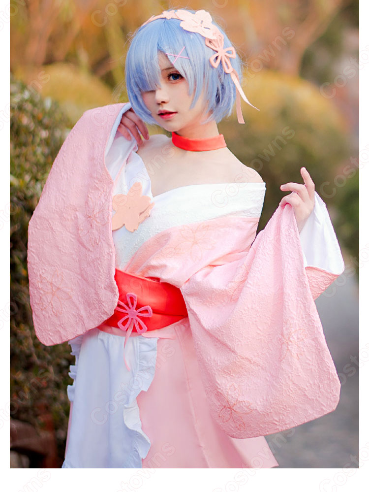 Re：ゼロから始める異世界生活 レム 浴衣Ver. コスプレ衣装 リゼロ