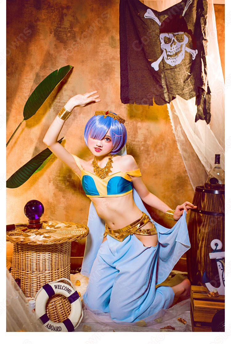 リゼロ ラム レム アラジン コスプレ衣装『Re:ゼロから始める異世界生活』アラビアンナイト cosplay 仮装 変装-11