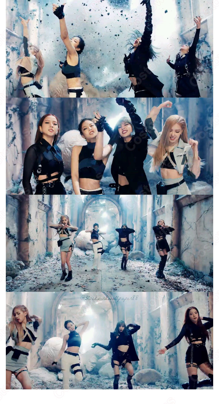 ROSE(ロゼ)ジャズダンス衣装『kill this love』MVダンス服 仮装 BLACKPINK 韓国 アイドルスタイル コスチューム セクシーな ステージ衣装 演出服 日常着-3
