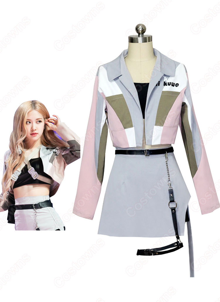 ROSE(ロゼ)ジャズダンス衣装『kill this love』MVダンス服 仮装 BLACKPINK 韓国 アイドルスタイル コスチューム セクシーな ステージ衣装 演出服 日常着-5