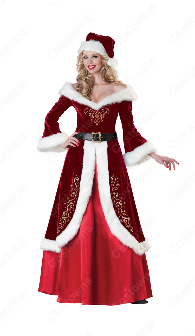 クリスマス サンタ衣装 サンタクロース コスプレ衣装 レディース セクシー 可愛い クリスマス衣装 サンタ テーマパーティー衣装 - Costowns