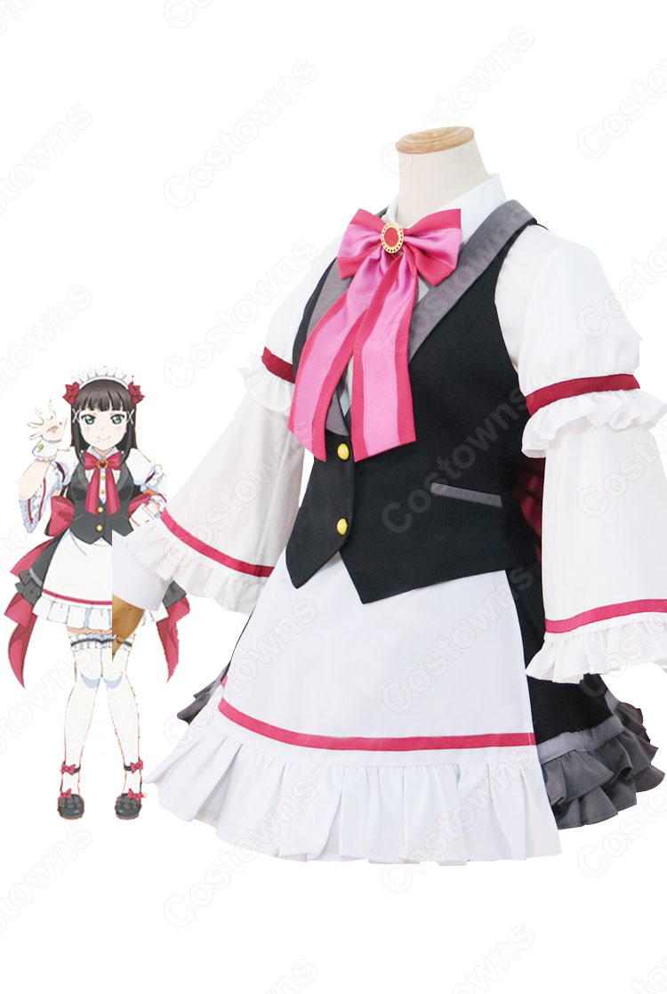 ラブライブ! 黒澤ダイヤ（クロサワダイヤ） メイド服 コスプレ