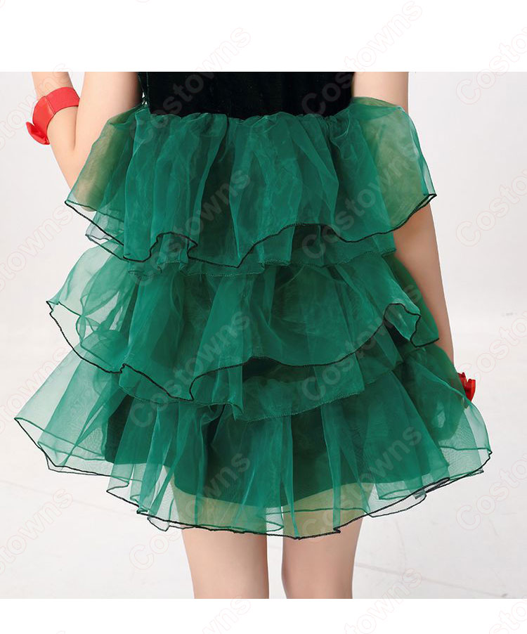 クリスマスドレス クリスマスツリー コスプレ衣装 サンタクロース ワンピース レディース 可愛い 衣装-4