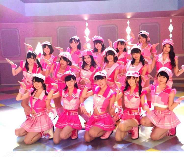 AKB48 清純フィロソフィー 旧峯岸チーム4 出演服 ライブ衣装 コスプレ衣装 アイドル衣装 ミニスカート-1