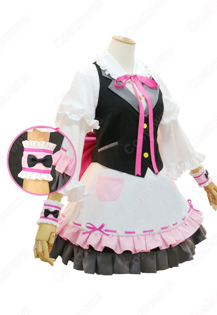 ラブライブ! 黒澤ルビィ(クロサワルビィ) メイド服 コスプレ衣装 『ラブライブ!サンシャイン!!×THEキャラSHOP』 メイド衣装 cosplay 仮装 変装 オーダメイド可-4