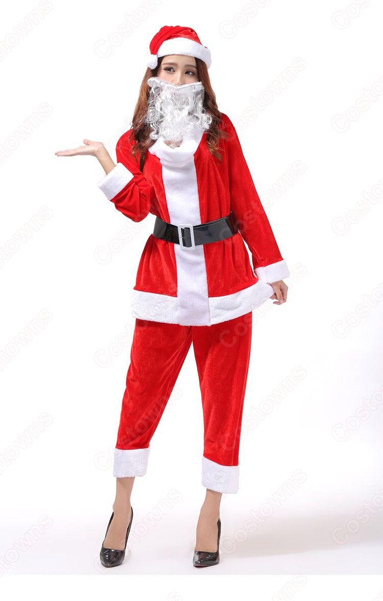 サンタ衣装 サンタクロース コスプレ衣装 クリスマス コスチューム (男女兼用)-3