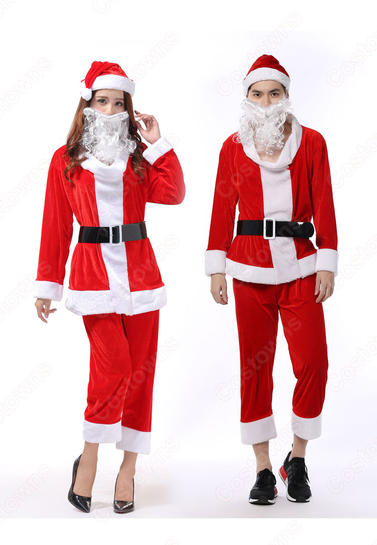 サンタ衣装 サンタクロース コスプレ衣装 クリスマス コスチューム (男女兼用)-1
